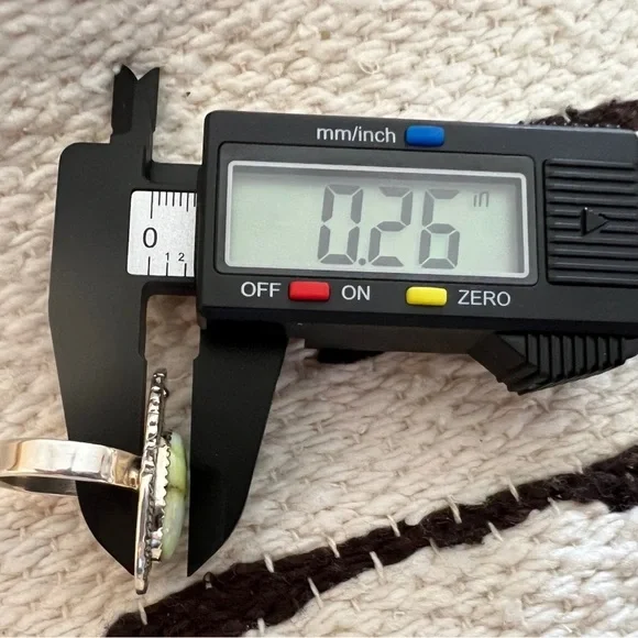 ❤️ Palomino Variscite 925 Navajo Decorative Silverwork Ring 11.2g Adjustable Sz - Picture 9 of 13